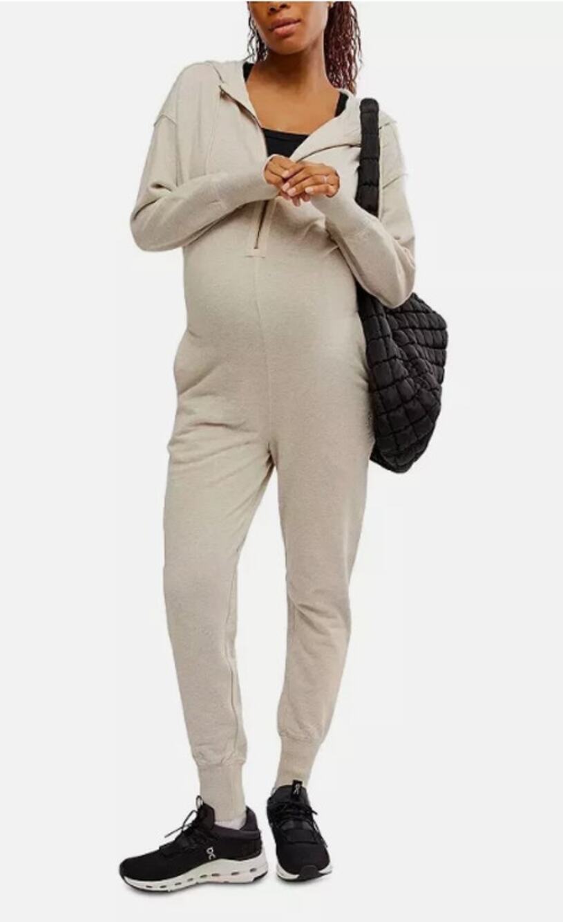 Hatch Movement Warm Up Jumpsuit Maternity WMNS S Gray Heather Free People Jumper